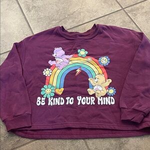 Care Bears Purple Sweatshirt with Rainbow and Bears